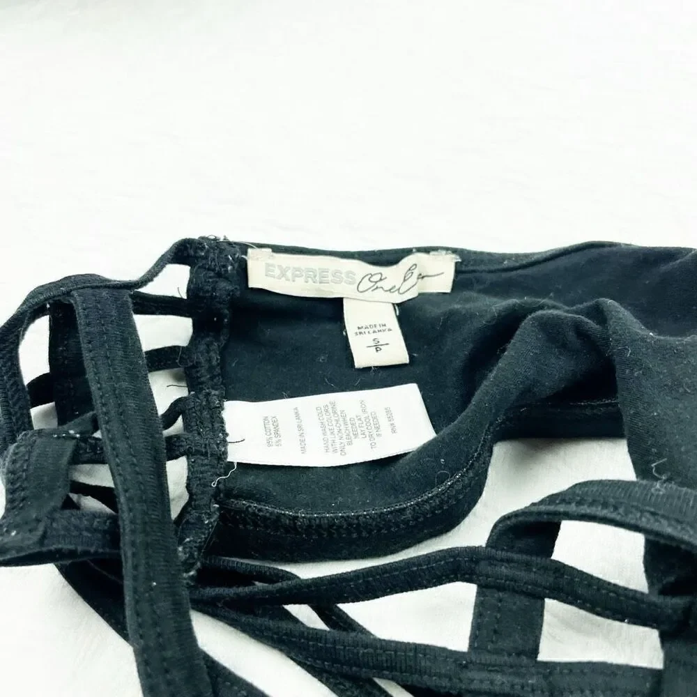 BUY 1 GET 1 FREE Express small cotton bralette cami brami bra black